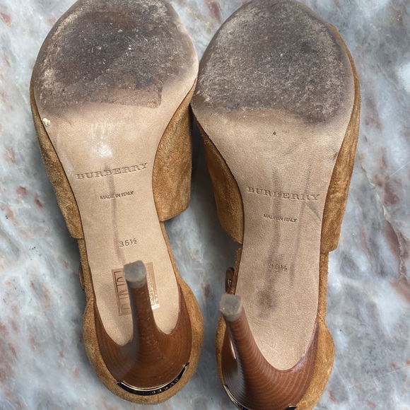 BURBERRY 🍁High Heel Authentic Sandals Suede - Picture 9 of 9